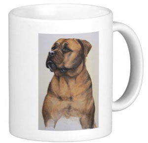 Bullmastiff image on a mug